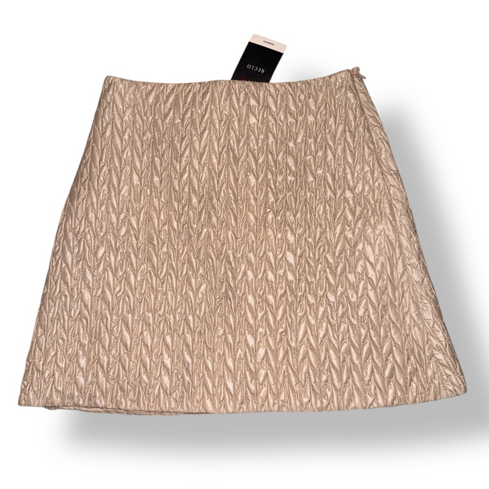 MIU MIU Matelassé Quilted Mini Skirt
